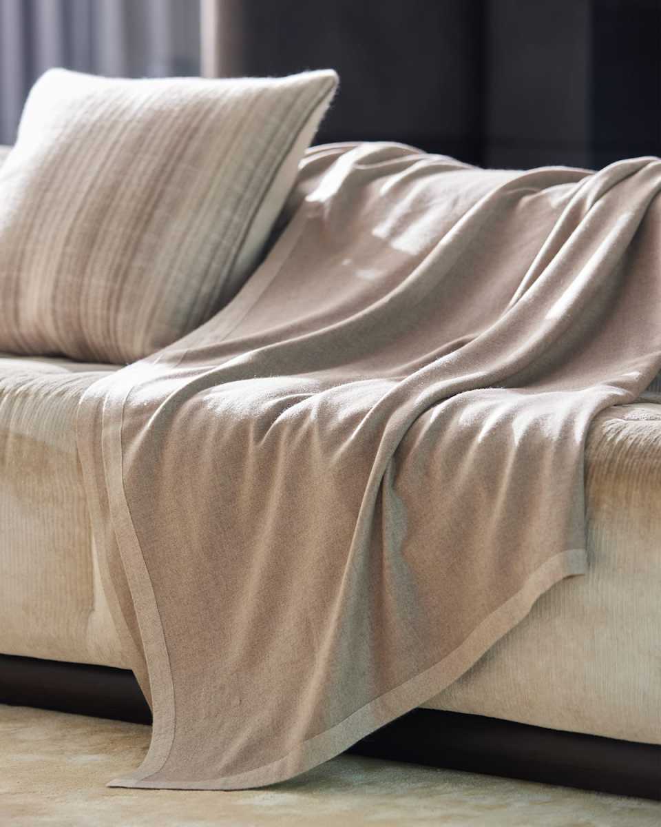 Undyed Pure Cashmere Throw